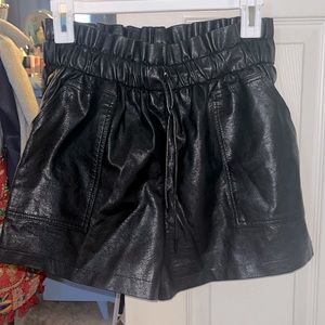 Leather shorts